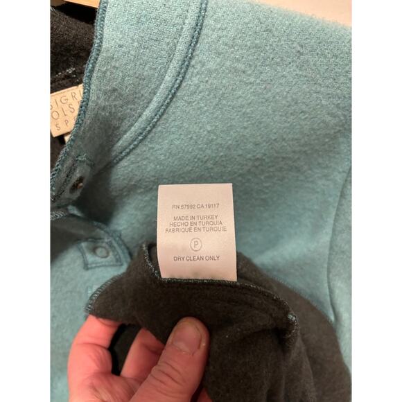 Sigrid Olsen Jacket Green Blue Wool Blend Coat Snap Closure Women's S - Picture 6 of 10